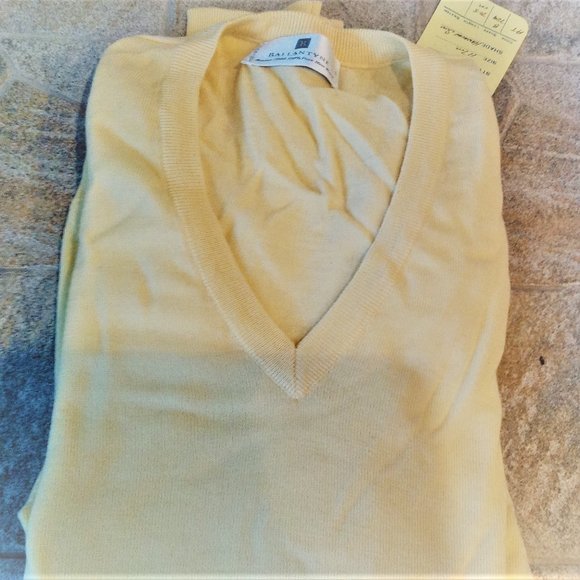 BALLANTYNE MEN SWEATER NEW WITH TAG 100%PURE NEW WOOL MERINO MADE-IN-SCOTLAND - Picture 4 of 4